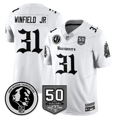 TB Gothic Vapor Limited Jersey - John Madden Patch - All Stitched