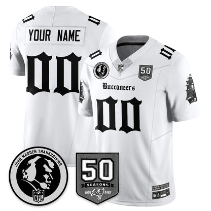 TB Gothic Vapor Limited Custom Jersey - John Madden Patch - All Stitched