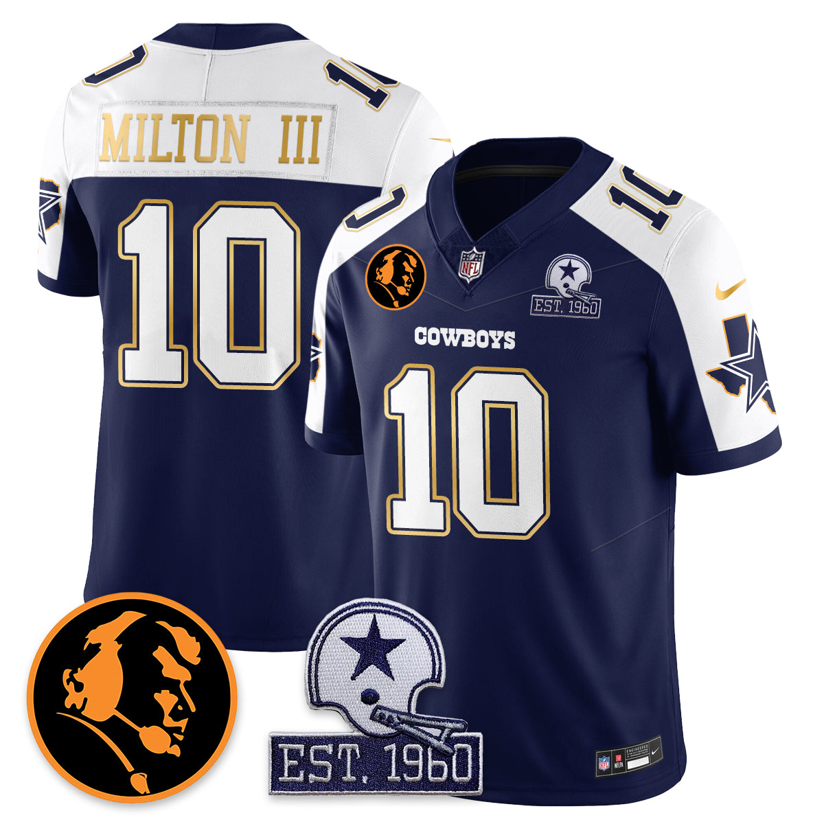 DAL Vapor Limited Gold Jersey - John Madden Patch - All Stitched
