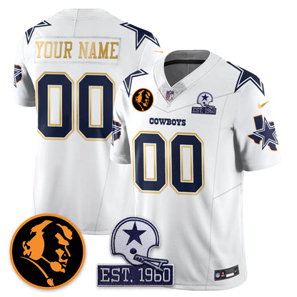DAL Vapor Limited Gold Custom Jersey - John Madden Patch - All Stitched