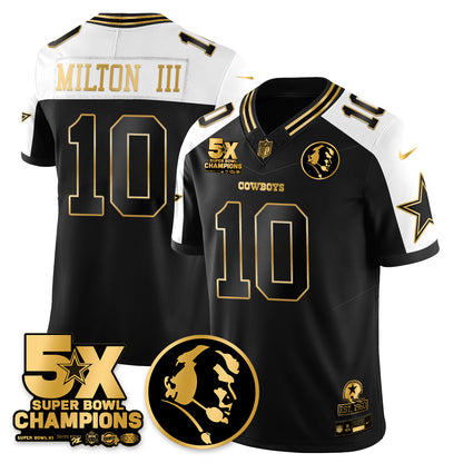 DAL 5-Time Champions Vapor Limited Gold Jersey - John Madden Patch - All Stitched