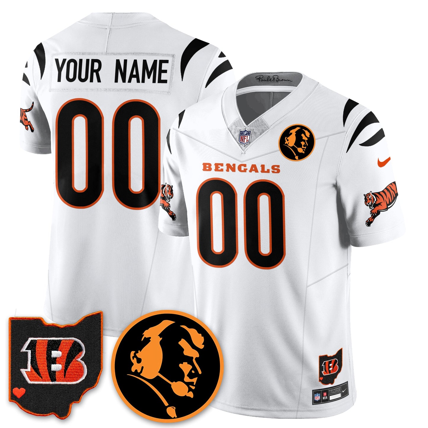 Custom CIN Vapor Limited Jersey - John Madden Patch - All Stitched