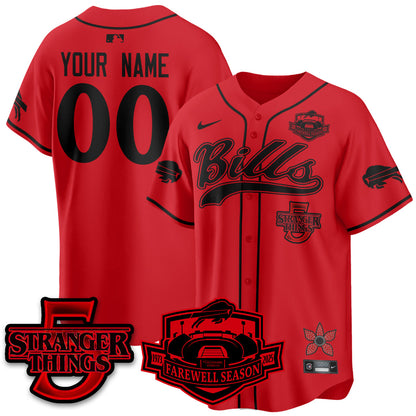 Custom BUF Stranger Things Vapor Limited Baseball Jersey - All Stitched