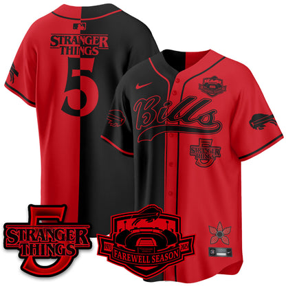 BUF Stranger Things Vapor Limited Baseball Jersey - All Stitched