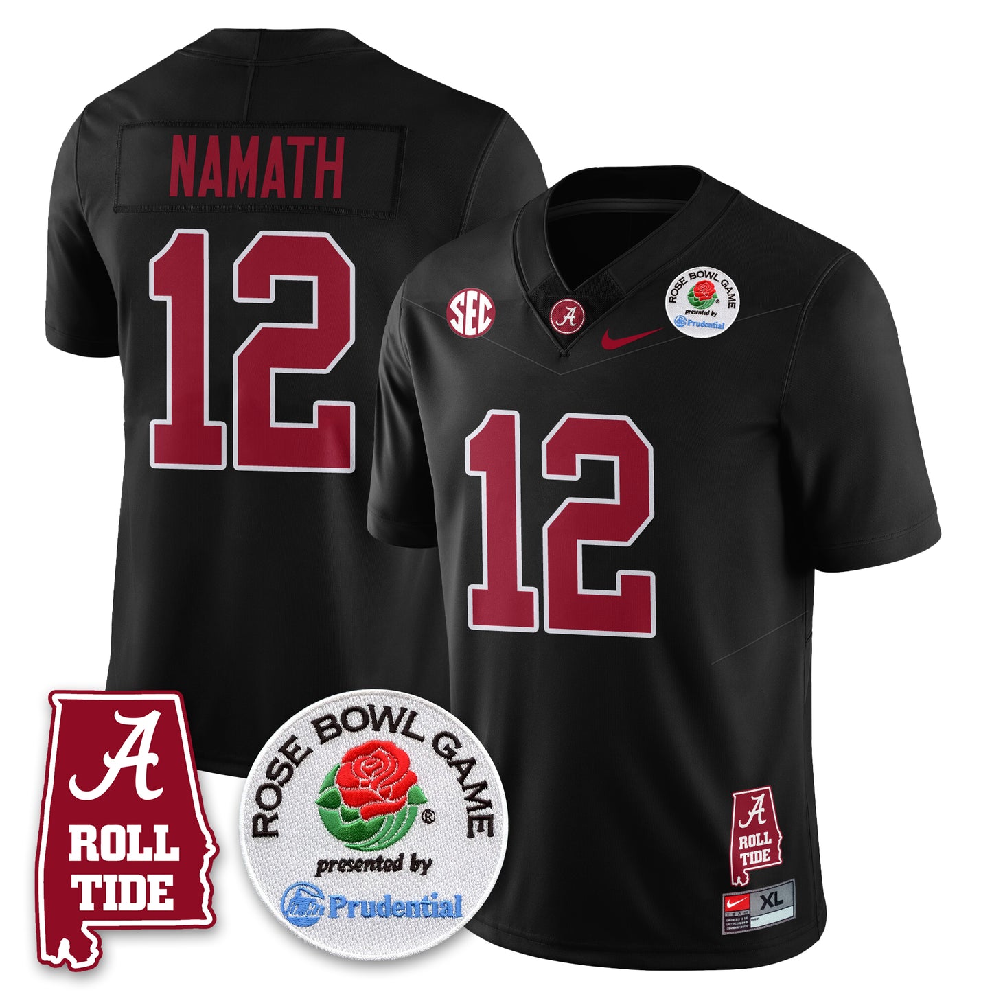 BAMA Rose Bowl Vapor Limited Jersey - All Stitched