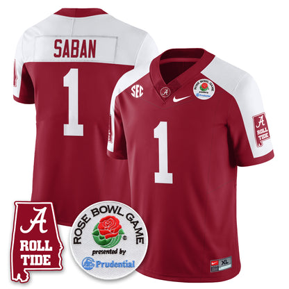 BAMA Rose Bowl Vapor Limited Jersey - All Stitched