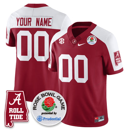 BAMA Rose Bowl Vapor Limited Custom Jersey - All Stitched