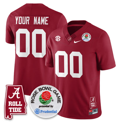 BAMA Rose Bowl Vapor Limited Custom Jersey - All Stitched