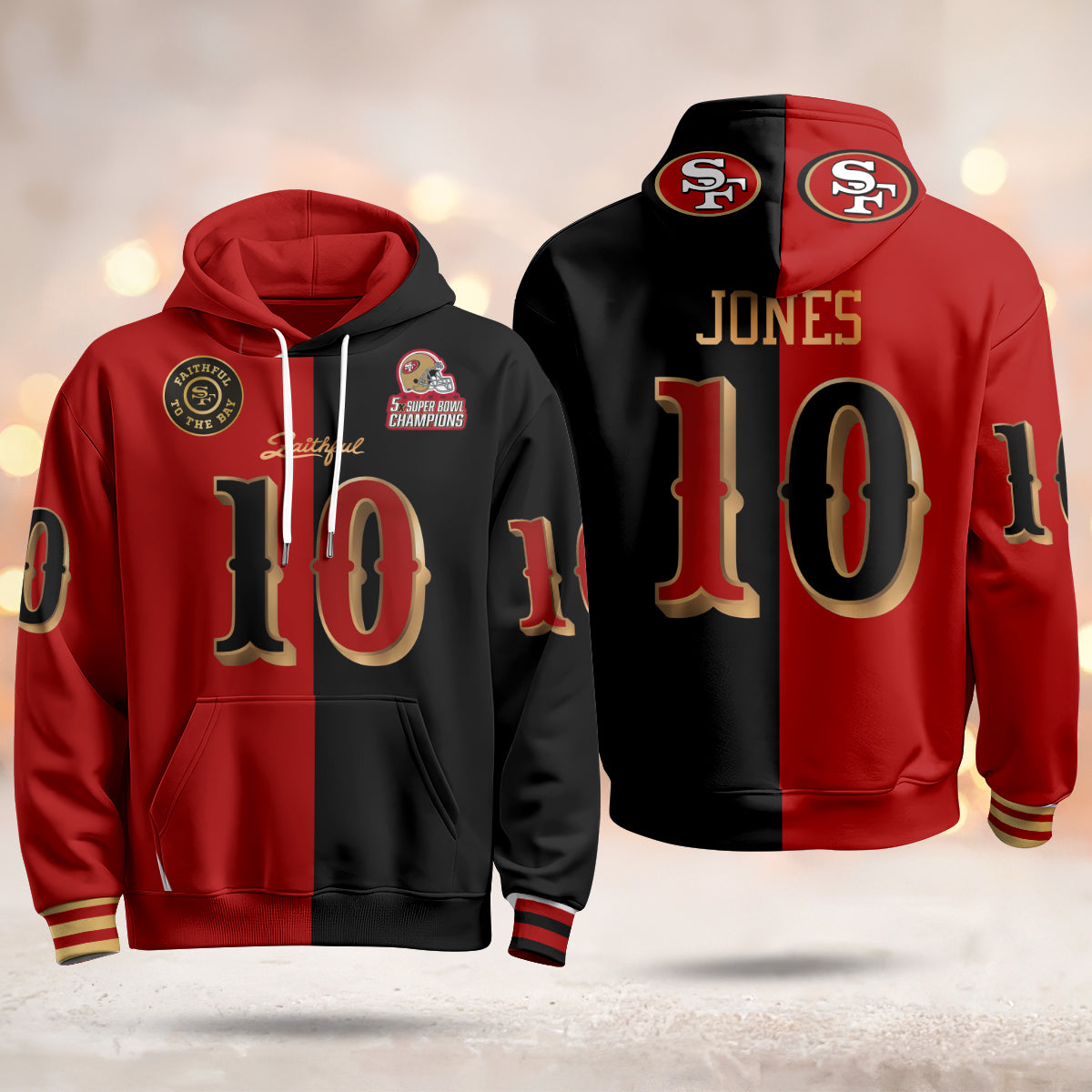SF Rivalries 5x Champions & Faithful To The Bay Vapor Limited Hoodie - Stitched