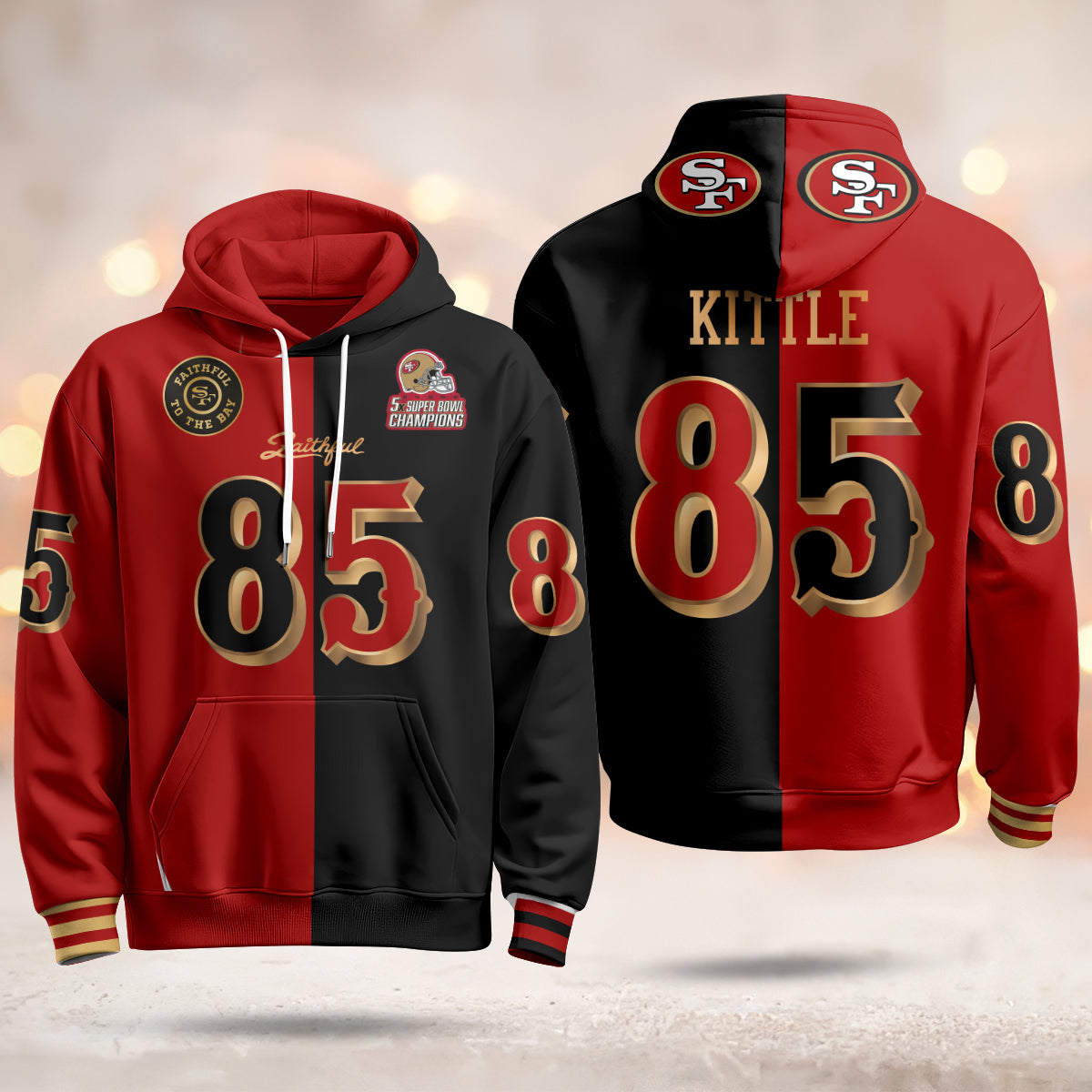 SF Rivalries 5x Champions & Faithful To The Bay Vapor Limited Hoodie - Stitched