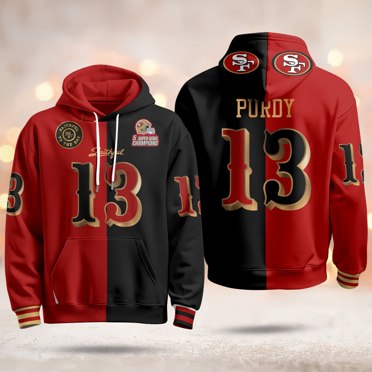 SF Rivalries 5x Champions & Faithful To The Bay Vapor Limited Hoodie - Stitched