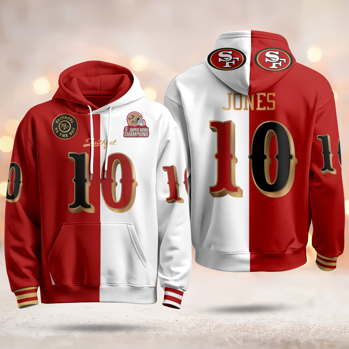 SF Rivalries 5x Champions & Faithful To The Bay Vapor Limited Hoodie - Stitched