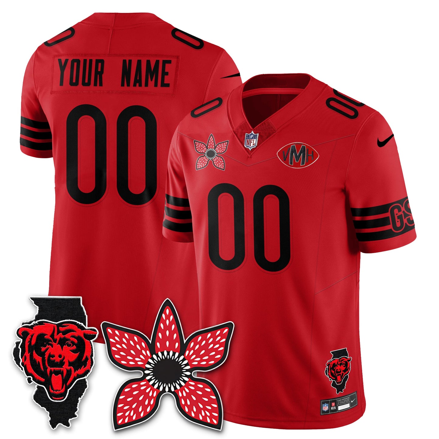 Custom CHI 'Stranger Things Edition' Vapor Limited Jersey - All Stitched