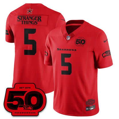 Seattle Seahawks 'Stranger Things Edition' Vapor Limited Jersey - All Stitched