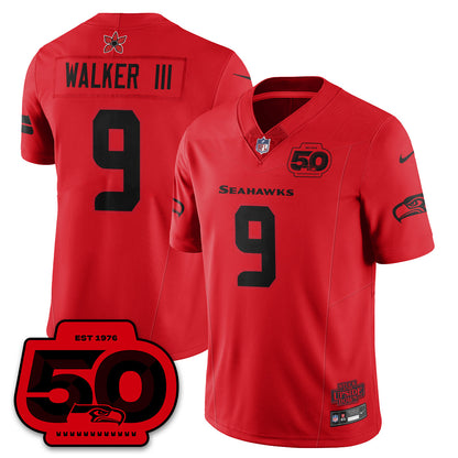 Seattle Seahawks 'Stranger Things Edition' Vapor Limited Jersey - All Stitched