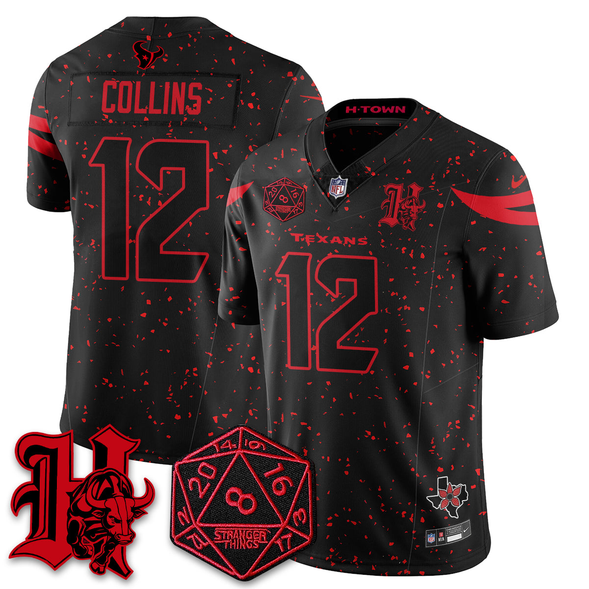 HOU 'Stranger Things Edition' Vapor Limited Jersey - All Stitched
