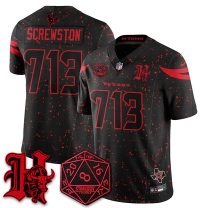 HOU 'Stranger Things Edition' Vapor Limited Jersey - All Stitched