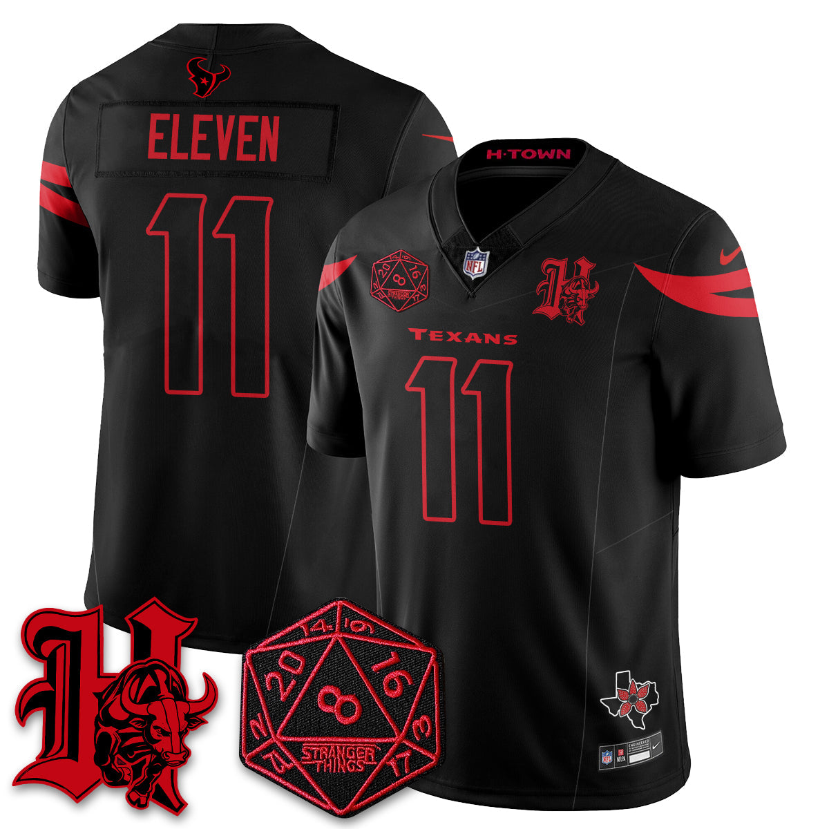 HOU 'Stranger Things Edition' Vapor Limited Jersey - All Stitched