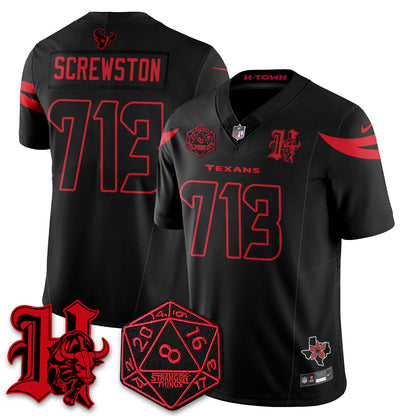 HOU 'Stranger Things Edition' Vapor Limited Jersey - All Stitched