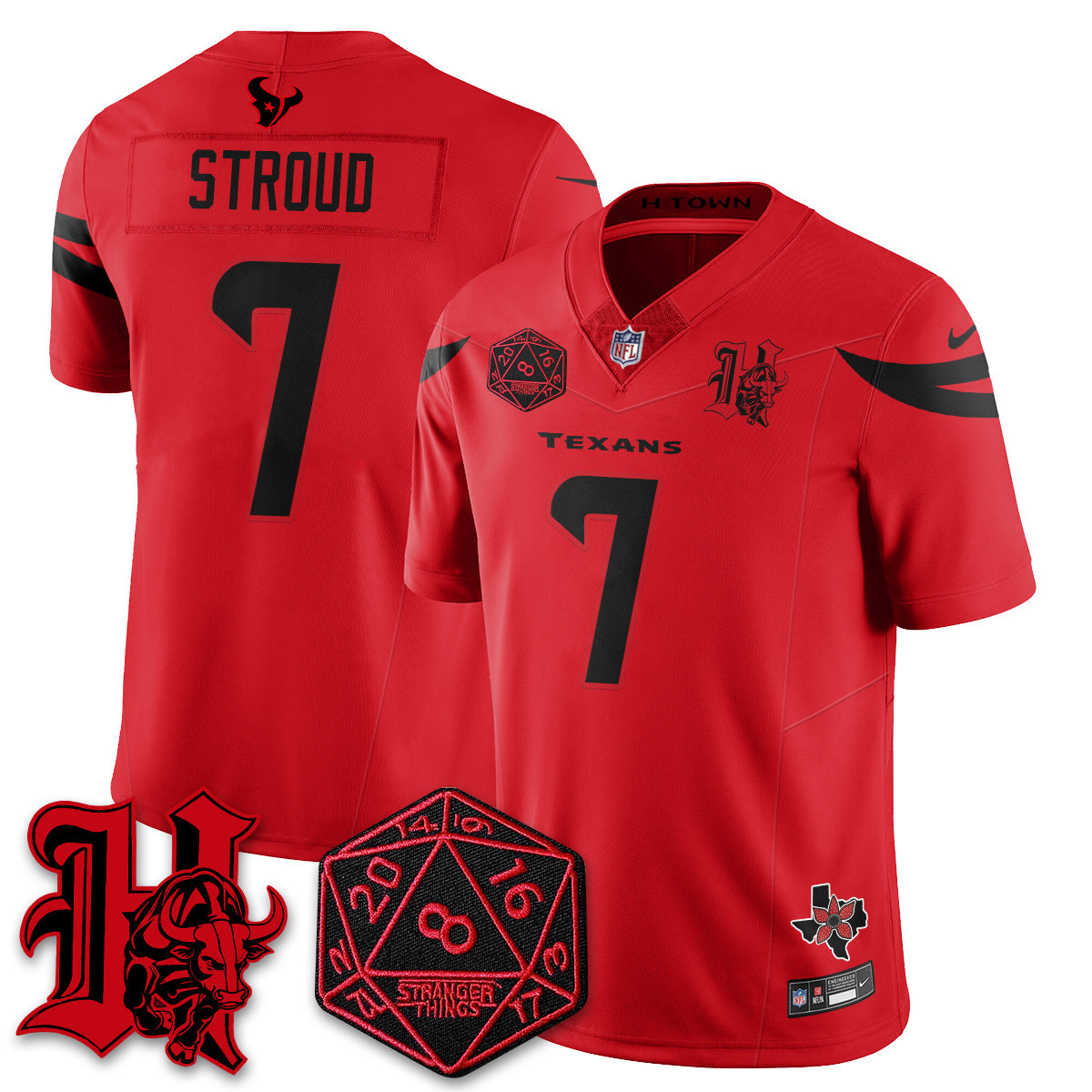 HOU 'Stranger Things Edition' Vapor Limited Jersey - All Stitched
