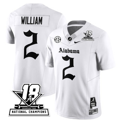 BAMA 18x-Time National Champions Gothic Vapor Limited Jersey - All Stitched