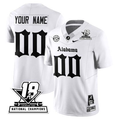 BAMA 18x-Time National Champions Gothic Vapor Limited Jersey - All Stitched