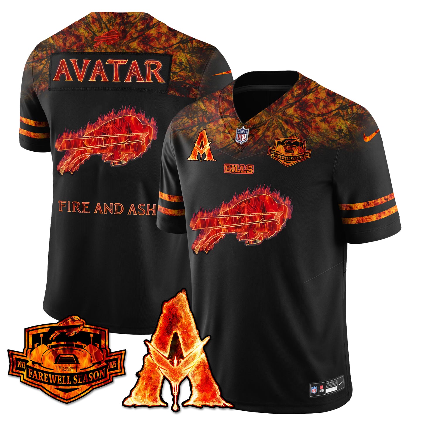 BUF x Avatar 3 Fire and Ash Jersey - Stitched