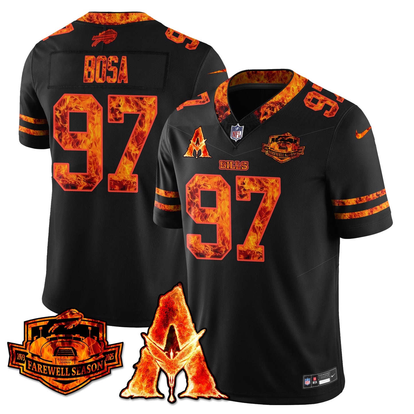 BUF x Avatar 3 Fire and Ash Jersey - Stitched