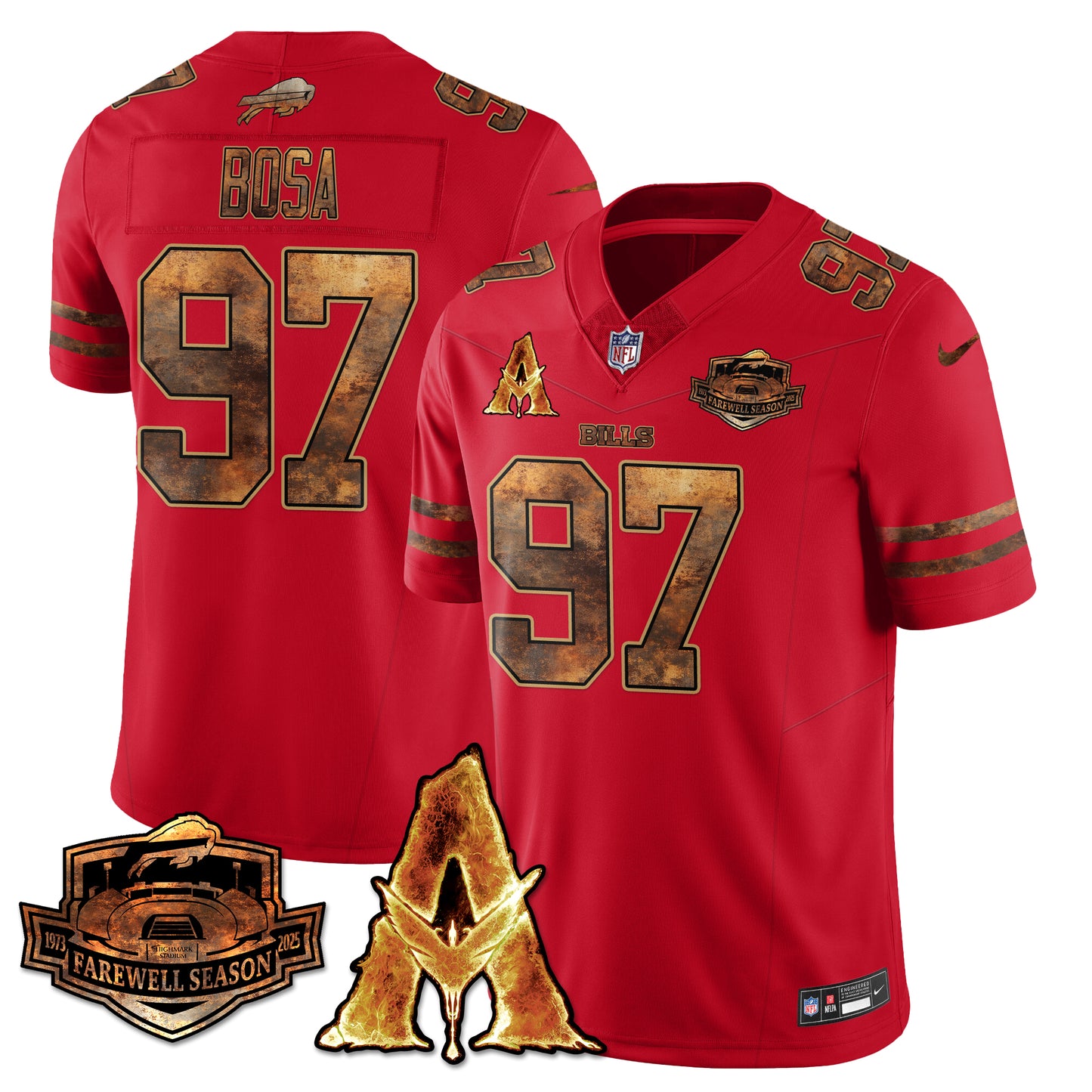 BUF x Avatar 3 Fire and Ash Jersey V2 - All Stitched