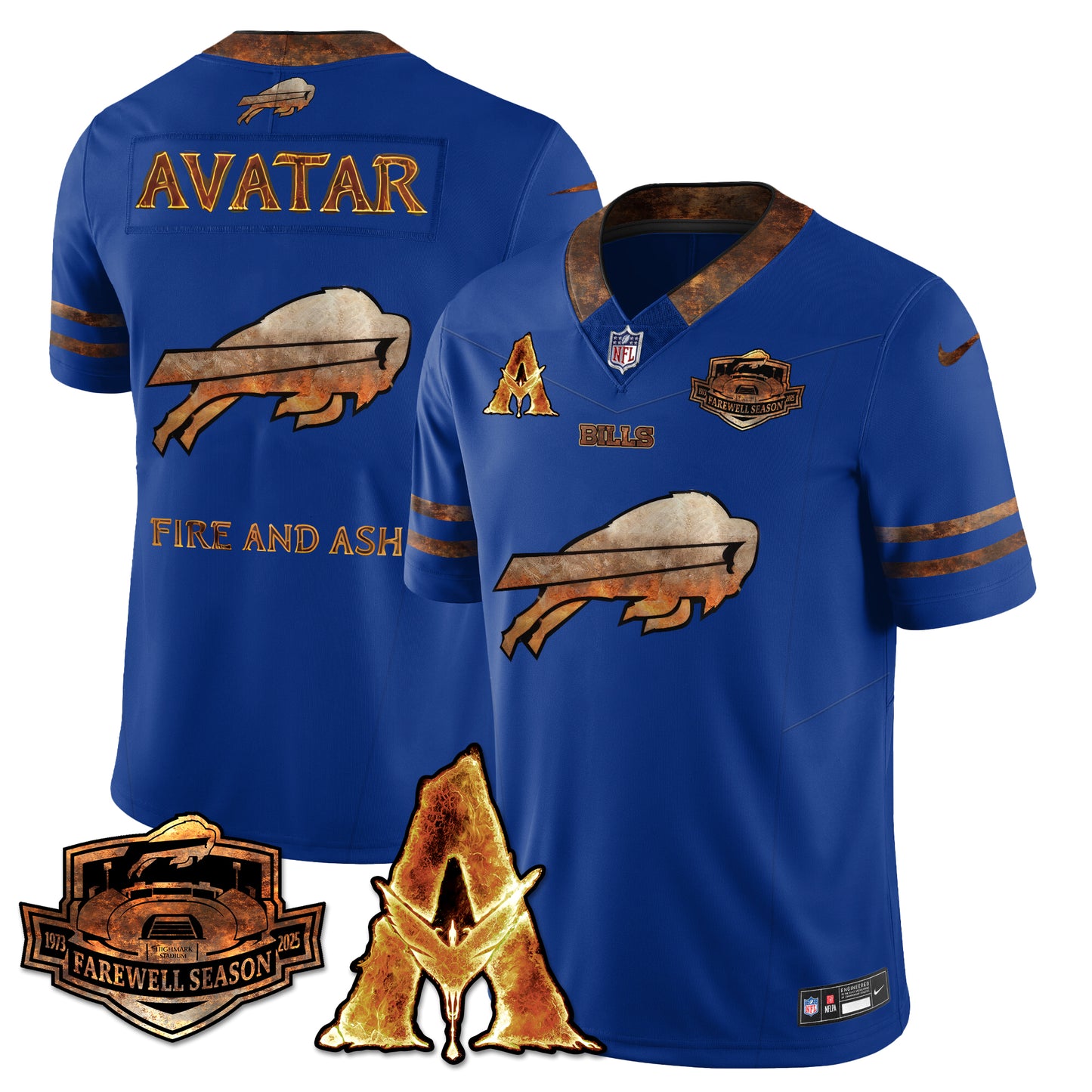 BUF x Avatar 3 Fire and Ash Jersey V2 - Stitched