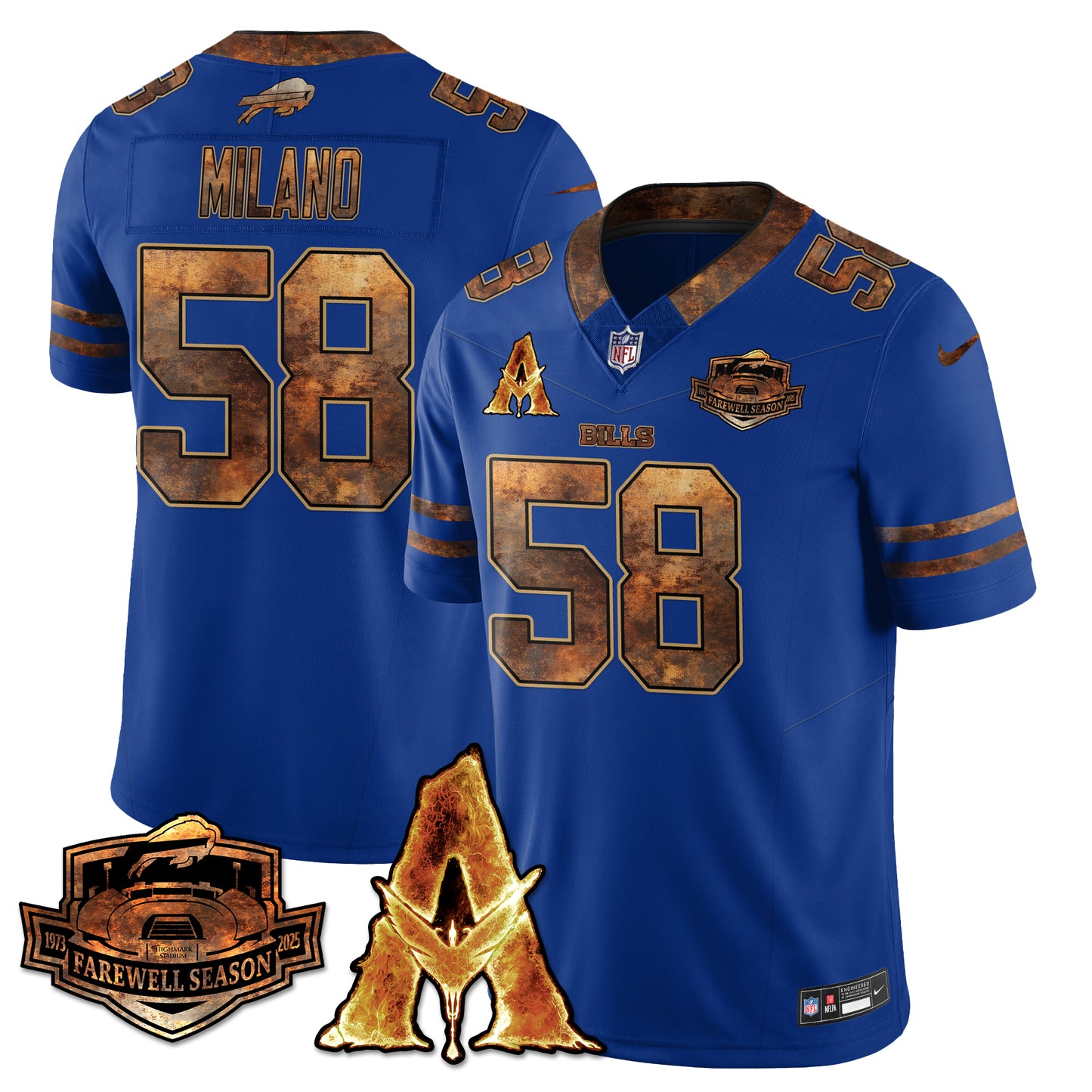 BUF x Avatar 3 Fire and Ash Jersey V2 - All Stitched