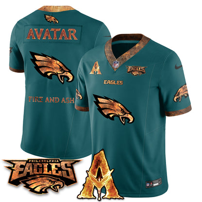 Philadelphia Eagles x Avatar 3 Fire and Ash Jersey V2 - Stitched