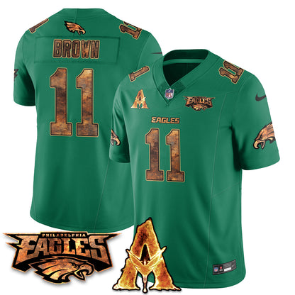 Philadelphia Eagles x Avatar 3 Fire and Ash Jersey V2 - Stitched
