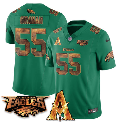 Philadelphia Eagles x Avatar 3 Fire and Ash Jersey V2 - Stitched