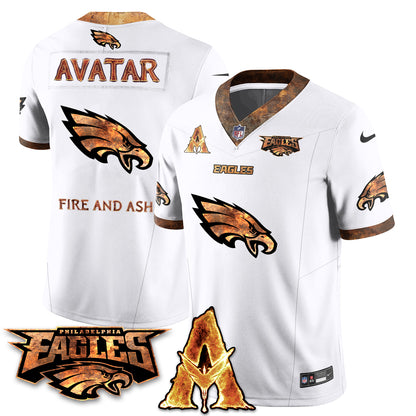 Philadelphia Eagles x Avatar 3 Fire and Ash Jersey V2 - Stitched