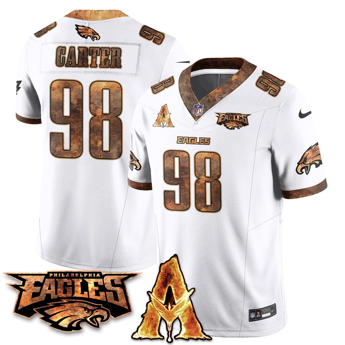 Philadelphia Eagles x Avatar 3 Fire and Ash Jersey V2 - Stitched