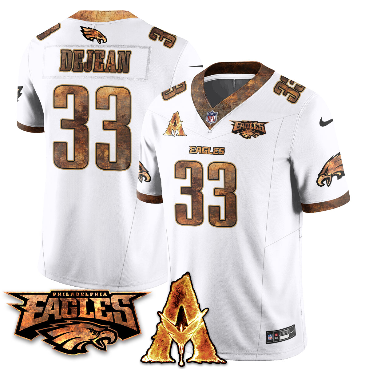 Philadelphia Eagles x Avatar 3 Fire and Ash Jersey V2 - Stitched