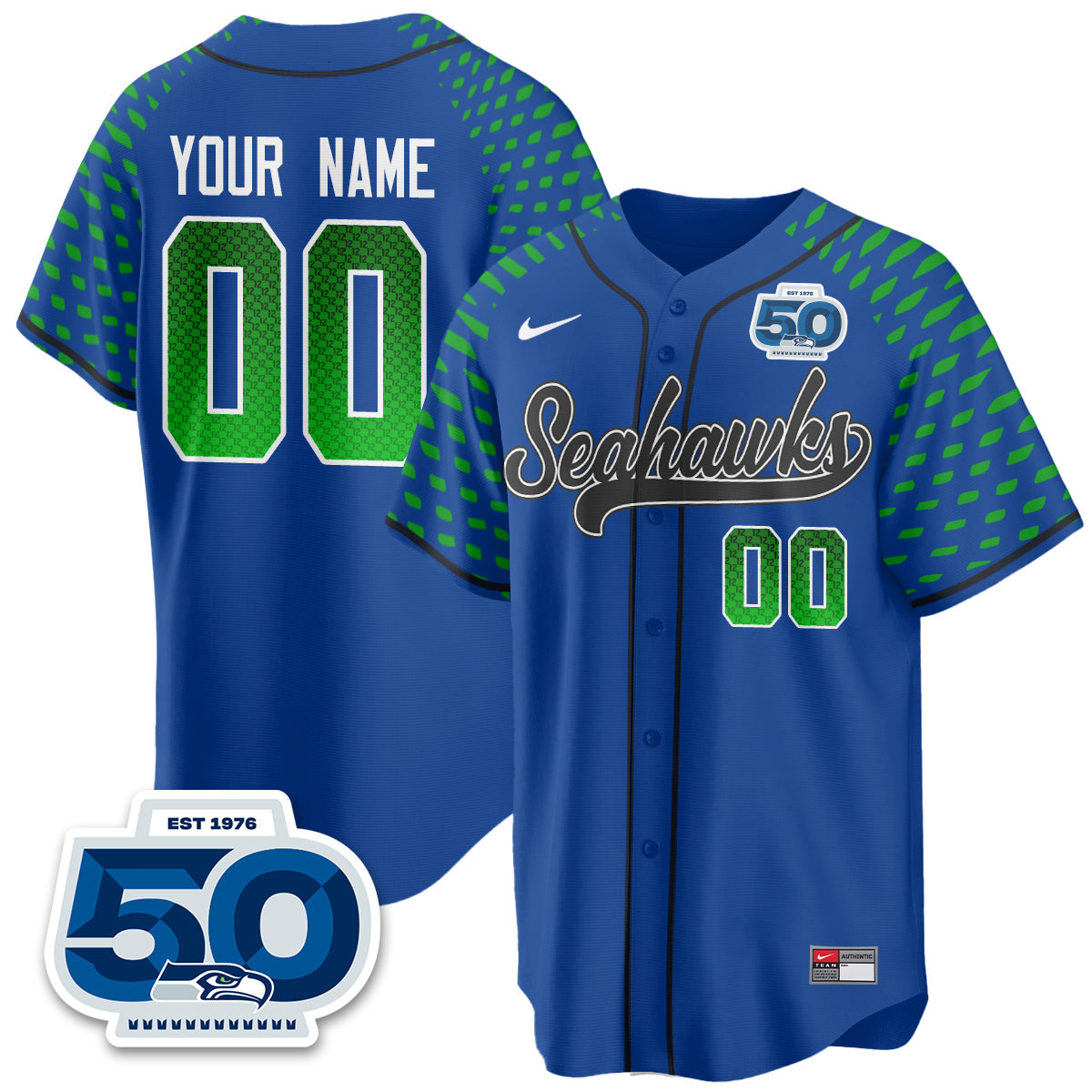 Seattle Seahawks 2025 Rivalries Vapor Limited Baseball Jersey - All Stitched
