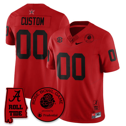Custom BAMA Stranger Things Rose Bowl Vapor Limited Football Jersey - All Stitched