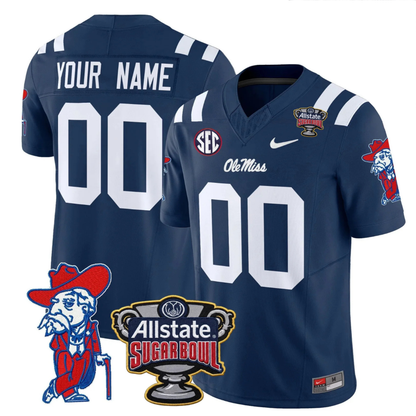 Ole Miss Rebels 2025 Sugar Bowl Patch Vapor Limited Custom Jersey - All Stitched