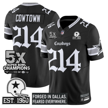 DAL 'Gothic Lone Star Edition' 5x Champions Patch Vapor Limited Jersey - All Stitched