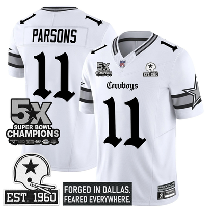 DAL 'Gothic Lone Star Edition' 5x Champions Patch Vapor Limited Jersey - All Stitched