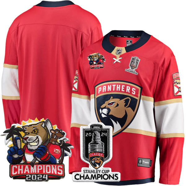 Florida Panthers 2024 Stanley Cup Champions Jersey - All Stitched