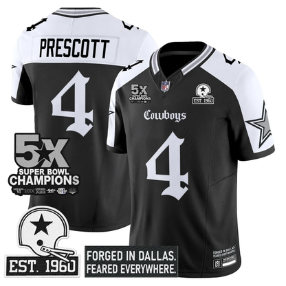 DAL 'Gothic Lone Star Edition' 5x Champions Patch Vapor Limited Jersey - All Stitched