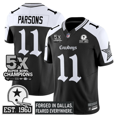 DAL 'Gothic Lone Star Edition' 5x Champions Patch Vapor Limited Jersey - All Stitched
