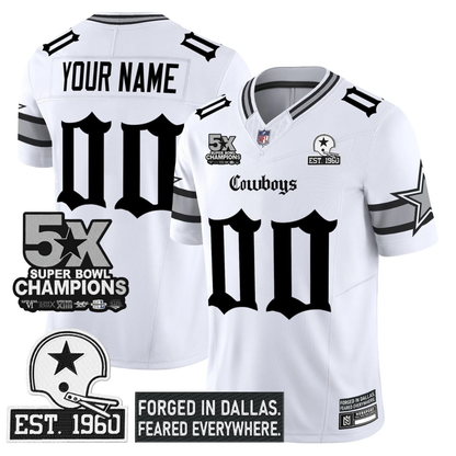 DAL 'Gothic Lone Star Edition' 5x Champions Patch Vapor Limited Jersey - All Stitched