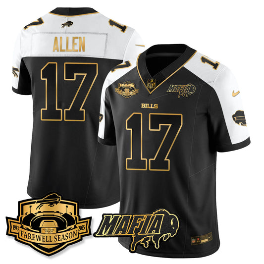 BUF 2025 Bills Mafia Patch Gold Vapor Limited Jersey - All Stitched