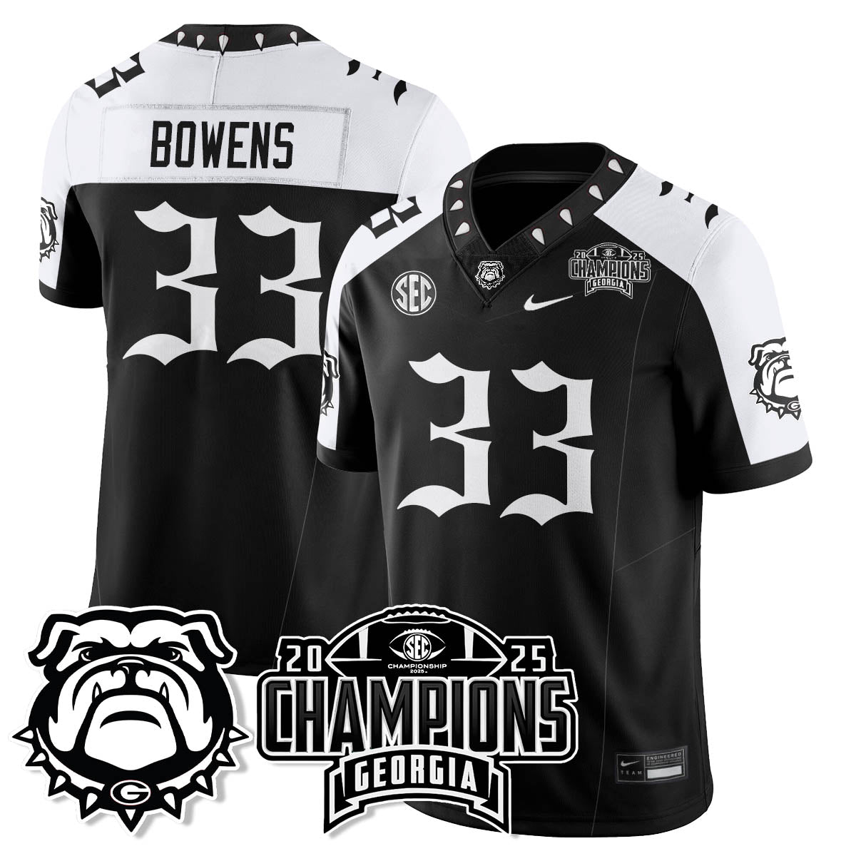 UGA Gothic Vapor Limited Jersey - SEC Football Champions - All Stitched