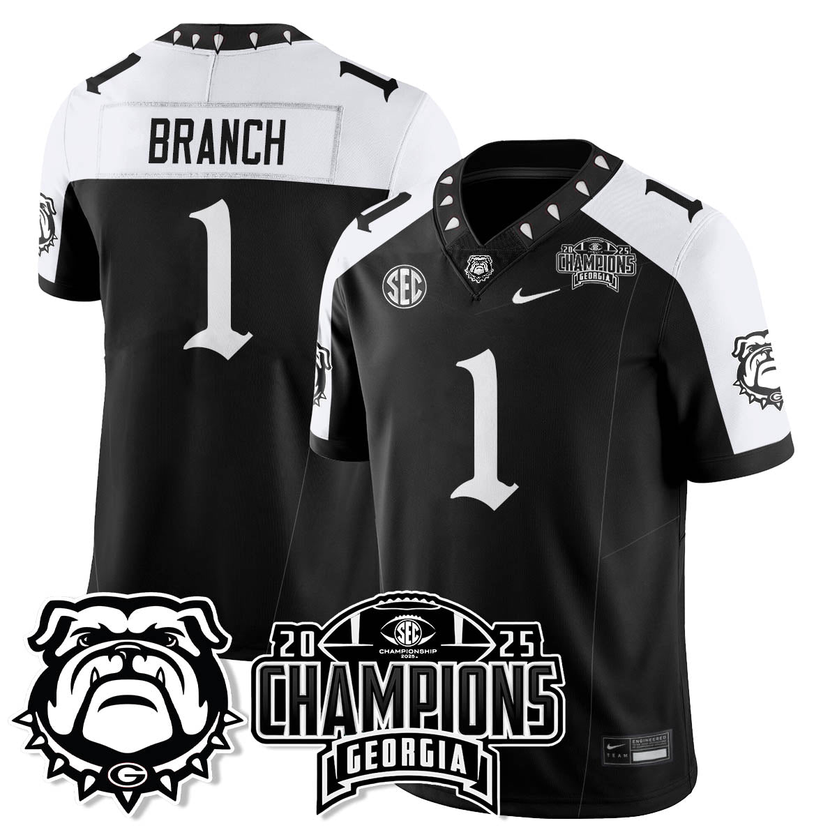 UGA Gothic Vapor Limited Jersey - SEC Football Champions - All Stitched