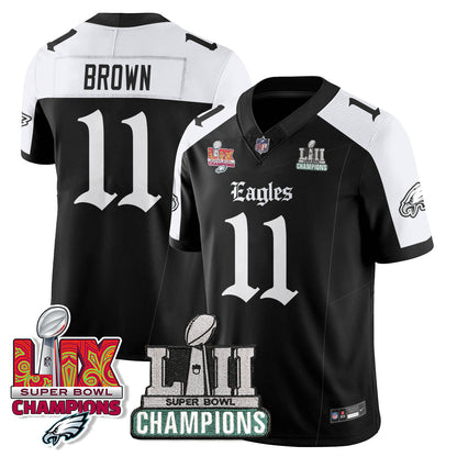 PHI 'Gothic Philly' LII-LIX Super Bowl Champions Vapor Limited Jersey - All Stitched